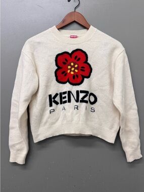 Kenzo Logo Intarsia Crewneck Jumper size Small